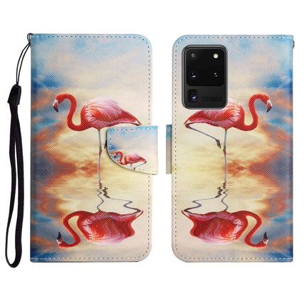 Painted Pattern Horizontal Flip Leather Case with Holder & Card Slot & Wallet, For Samsung Galaxy S20 Ultra