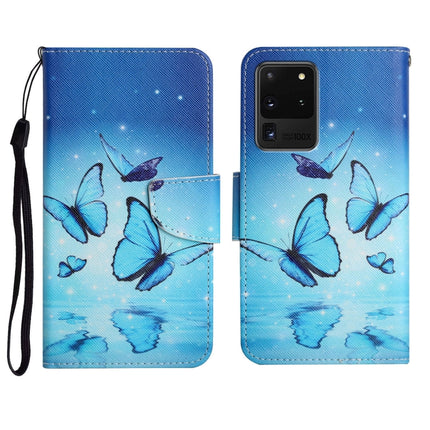 Painted Pattern Horizontal Flip Leather Case with Holder & Card Slot & Wallet, For Samsung Galaxy S20 Ultra