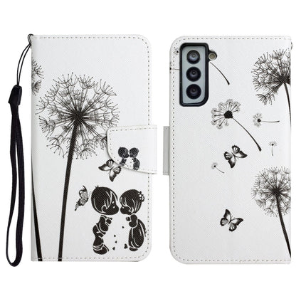 Painted Pattern Horizontal Flip Leather Case with Holder & Card Slot & Wallet, For Samsung Galaxy S21 5G