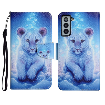 Painted Pattern Horizontal Flip Leather Case with Holder & Card Slot & Wallet, For Samsung Galaxy S21 5G