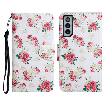 Painted Pattern Horizontal Flip Leather Case with Holder & Card Slot & Wallet, For Samsung Galaxy S21 5G