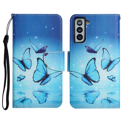 Painted Pattern Horizontal Flip Leather Case with Holder & Card Slot & Wallet, For Samsung Galaxy S21 5G