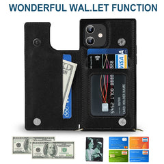 Cross-body Square Double Buckle Flip Card Bag TPU+PU Case with Card Slots & Wallet & Photo & Strap, For iPhone 12 mini, For iPhone 12 / 12 Pro, For iPhone 12 Pro Max, For iPhone XS / X, For iPhone XS Max