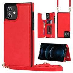 Cross-body Square Double Buckle Flip Card Bag TPU+PU Case with Card Slots & Wallet & Photo & Strap, For iPhone 12 mini, For iPhone 12 / 12 Pro, For iPhone 12 Pro Max, For iPhone XS / X, For iPhone XS Max