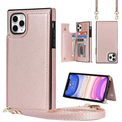 Cross-body Square Double Buckle Flip Card Bag TPU+PU Case with Card Slots & Wallet & Photo & Strap, For iPhone 11 Pro Max, For iPhone 12 mini, For iPhone 12 / 12 Pro, For iPhone 12 Pro Max