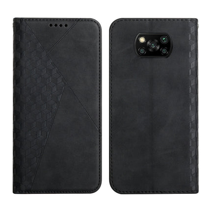 Diamond Pattern Splicing Skin Feel Magnetic Horizontal Flip Leather Case with Card Slots & Holder & Wallet, For Xiaomi Poco X3 NFC / X3 Pro / X3