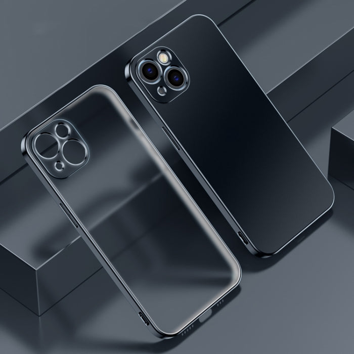 Funda a prueba de golpes de TPU esmerilado con borde galvanizado, para iPhone 13 mini, para iPhone 13, para iPhone 13 Pro, para iPhone 13 Pro Max