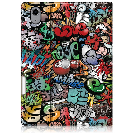 Painted Pattern Voltage Horizontal Flip PU Leather Case with Rotating Holder & Pen Slot & Sleep / Wake-up Function, For iPad mini 2024 / mini 6