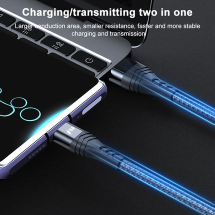 ADC-005 6A USB to USB-C / Type-C Weave Fast Charging Data Cable, 1m, 2m