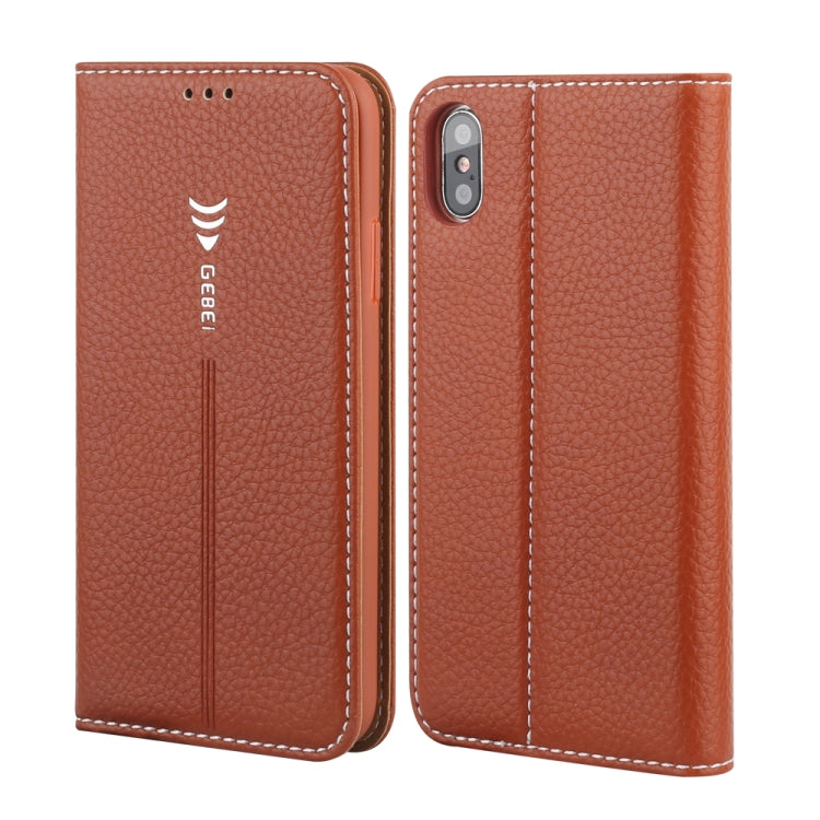 GEBEI PU+TPU Horizontal Flip Protective Case with Holder & Card Slots, For iPhone XR, For iPhone XS Max