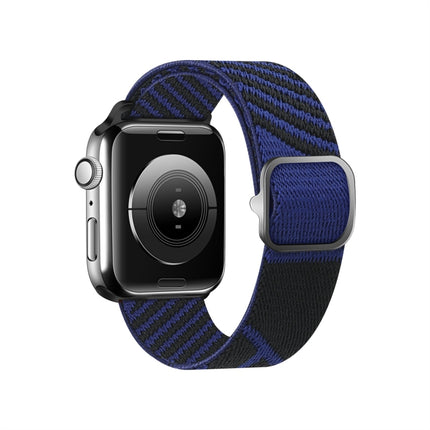 Two-color Nylon Braid Replacement Wrist Strap Watchband For Apple Watch Series, 7 41mm / 6&SE&5&4 40mm / 3&2&1 38mm, 7 45mm / 6&SE&5&4 44mm / 3&2&1 42mm