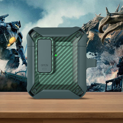 Drahtlose Kopfhörer Stoßfeste Bumblebee Carbon Fiber Schutzhülle mit Schalter, Für AirPods 1/2, Für AirPods Pro