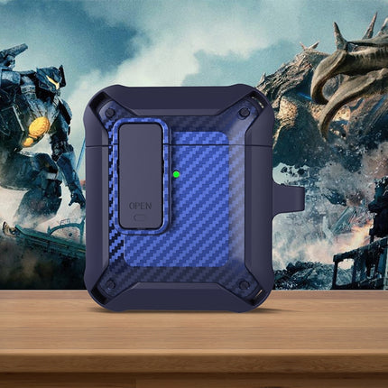 Drahtlose Kopfhörer Stoßfeste Bumblebee Carbon Fiber Schutzhülle mit Schalter, Für AirPods 1/2, Für AirPods Pro