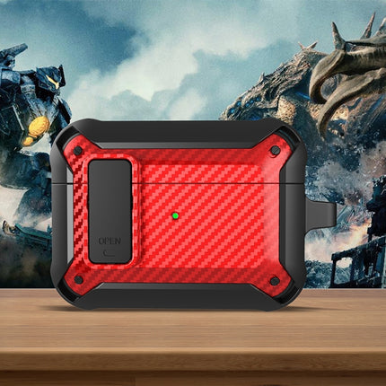 Drahtlose Kopfhörer Stoßfeste Bumblebee Carbon Fiber Schutzhülle mit Schalter, Für AirPods 1/2, Für AirPods Pro