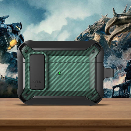 Drahtlose Kopfhörer Stoßfeste Bumblebee Carbon Fiber Schutzhülle mit Schalter, Für AirPods 1/2, Für AirPods Pro