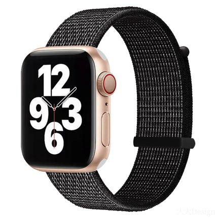 Hook and Loop Fastener Dual Section Replacement Watchband For Apple Watch Series, 7 41mm / 6&SE&5&4 40mm / 3&2&1 38mm
