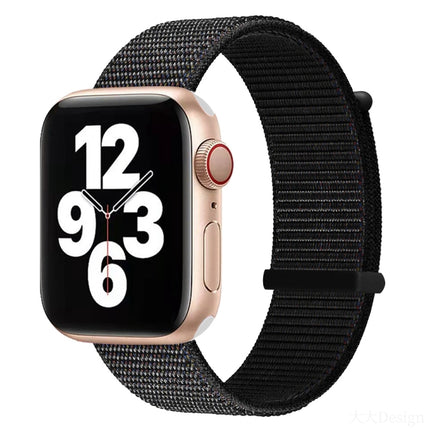 Hook and Loop Fastener Dual Section Replacement Watchband For Apple Watch Series, 7 41mm / 6&SE&5&4 40mm / 3&2&1 38mm