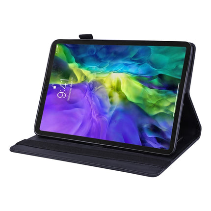 Estuche de cuero con diseño de doble pliegue con estampado de becerro, con soporte, ranuras para tarjetas, ranura para bolígrafo y banda elástica, para iPad mini 2024/mini 6