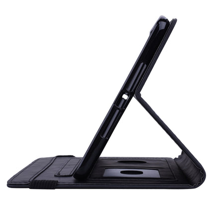 Estuche de cuero con diseño de doble pliegue con estampado de becerro, con soporte, ranuras para tarjetas, ranura para bolígrafo y banda elástica, para iPad mini 2024/mini 6