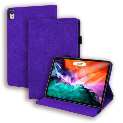 Estuche de cuero con diseño de doble pliegue con estampado de becerro, con soporte, ranuras para tarjetas, ranura para bolígrafo y banda elástica, para iPad mini 2024/mini 6