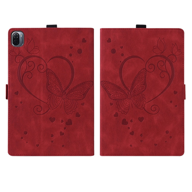 Love Butterfly Pattern Horizontal Flip Leather Case with Holder & Sleep / Wake-up Function, For Xiaomi Pad 5 / Pad 5 Pro