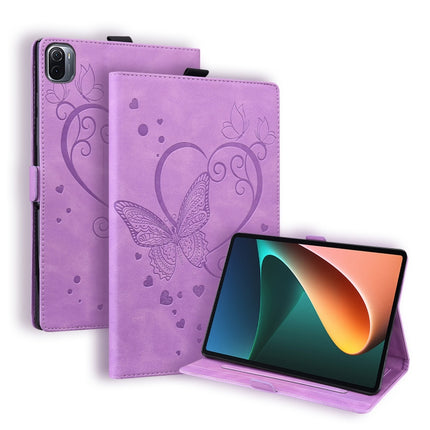 Love Butterfly Pattern Horizontal Flip Leather Case with Holder & Sleep / Wake-up Function, For Xiaomi Pad 5 / Pad 5 Pro