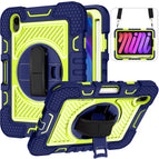 Para iPad mini 2024 / mini 6 / Azul marino + verde amarillo