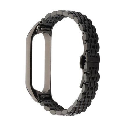 Seven-beads Stainless Steel Replacement Strap Watchband, For Xiaomi Mi Band 6 / 5, For Xiaomi Mi Band 4 / 3