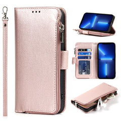 Microfiber Zipper Horizontal Flip Leather Case with Holder & Card Slots & Wallet, For iPhone 13 mini, For iPhone 13, For iPhone 13 Pro, For iPhone 13 Pro Max