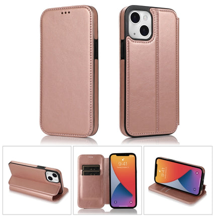 Strong Magnetic Closure PU + TPU Leather Case with Card Slots & Holder, For iPhone 13 mini, For iPhone 13, For iPhone 13 Pro, For iPhone 13 Pro Max