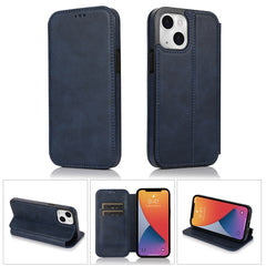 Strong Magnetic Closure PU + TPU Leather Case with Card Slots & Holder, For iPhone 13 mini, For iPhone 13, For iPhone 13 Pro, For iPhone 13 Pro Max