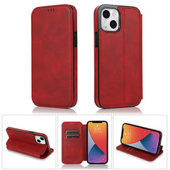 Strong Magnetic Closure PU + TPU Leather Case with Card Slots & Holder, For iPhone 13 mini, For iPhone 13, For iPhone 13 Pro, For iPhone 13 Pro Max