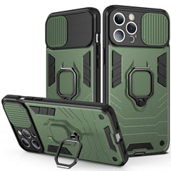 Funda de TPU + PC con diseño de cubierta de cámara deslizante a prueba de golpes con soporte de anillo, para iPhone 13 mini, para iPhone 13, para iPhone 13 Pro, para iPhone 13 Pro Max