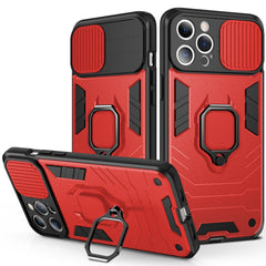 Funda de TPU + PC con diseño de cubierta de cámara deslizante a prueba de golpes con soporte de anillo, para iPhone 13 mini, para iPhone 13, para iPhone 13 Pro, para iPhone 13 Pro Max