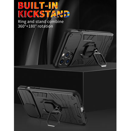 Sliding Camera Cover Design TPU + PC Shockproof Case with Ring Holder, For iPhone 13 Pro, For iPhone 13, For iPhone 13 Pro Max