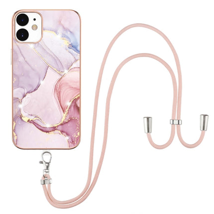 Electroplating Marble Pattern IMD TPU Shockproof Case with Neck Lanyard, For iPhone 12 / 12 Pro, For iPhone 12 Pro Max, For iPhone 11, For iPhone 11 Pro Max