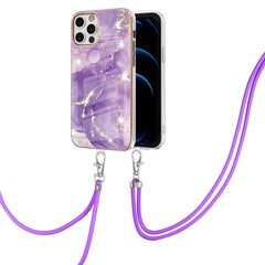 Electroplating Marble Pattern IMD TPU Shockproof Case with Neck Lanyard, For iPhone 12 Pro Max, For iPhone 11, For iPhone 11 Pro, For iPhone 11 Pro Max