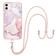 Electroplating Marble Pattern IMD TPU Shockproof Case with Neck Lanyard, For iPhone 12 Pro Max, For iPhone 11, For iPhone 11 Pro, For iPhone 11 Pro Max