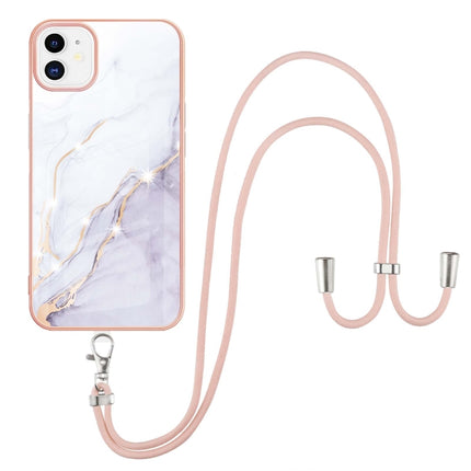 Electroplating Marble Pattern IMD TPU Shockproof Case with Neck Lanyard, For iPhone 12 / 12 Pro, For iPhone 12 Pro Max, For iPhone 11, For iPhone 11 Pro Max