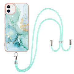 Electroplating Marble Pattern IMD TPU Shockproof Case with Neck Lanyard, For iPhone 12 Pro Max, For iPhone 11, For iPhone 11 Pro, For iPhone 11 Pro Max