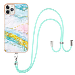 Electroplating Marble Pattern IMD TPU Shockproof Case with Neck Lanyard, For iPhone 12 Pro Max, For iPhone 11, For iPhone 11 Pro, For iPhone 11 Pro Max