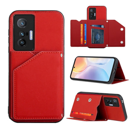 Skin Feel PU + TPU + PC Back Cover Shockproof Case with Card Slots & Holder & Photo Frame, For Honor Magic3, For vivo X70, For vivo X70 Pro, For vivo X70 Pro+