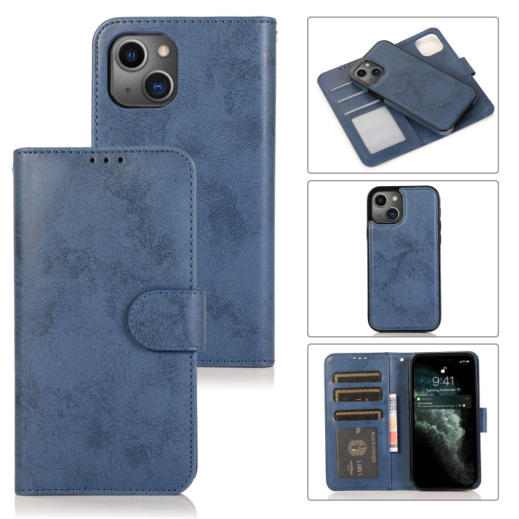 Retro 2 in 1 Detachable Magnetic Horizontal Flip TPU + PU Leather Case with Holder & Card Slots & Photo Frame & Wallet, For iPhone 13 mini, For iPhone 13, For iPhone 13 Pro, For iPhone 13 Pro Max