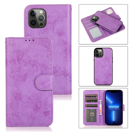 Funda retro 2 en 1 con tapa magnética horizontal desmontable de TPU + PU con soporte, ranuras para tarjetas, marco de fotos y billetera, para iPhone 13 mini, para iPhone 13, para iPhone 13 Pro, para iPhone 13 Pro Max