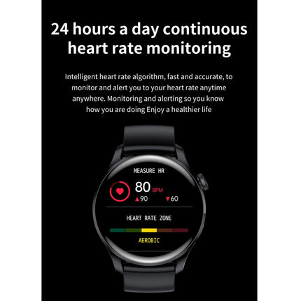 M103 1.35 inch IPS Color Screen IP67 Waterproof Smart Watch, Support Sleep Monitoring / Heart Rate Monitoring / Bluetooth Call / Music Playback, Style: Silicone Strap, Silicone Strap(Black), Silicone Strap(Black Silver)