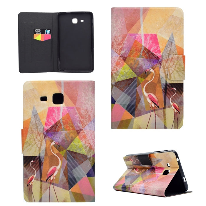 Funda de cuero con tapa horizontal de TPU con soporte, ranura para tarjetas y función de suspensión/activación, para Galaxy Tab S3 9.7 T820