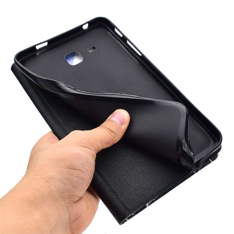Horizontale Klapphülle aus TPU-Leder mit Halterung, Kartensteckplatz und Schlaf-/Weckfunktion, für Galaxy Tab S3 9.7 T820