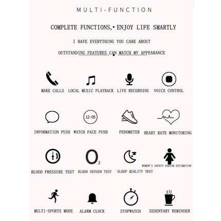 Z73 1.09 inch Touch Screen Smart Bracelet, Support Sleep Monitoring / Heart Rate Monitoring / Voice Control / Women Menstrual Cycle Reminder