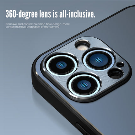 Estuche protector de TPU de metal a prueba de golpes con estilo de 3 líneas R-JUST RJ-52 para iPhone 13 mini, iPhone 13, iPhone 13 Pro, iPhone 13 Pro Max, iPhone 12 mini, iPhone 12, iPhone 12 Pro, iPhone 12 Pro Max