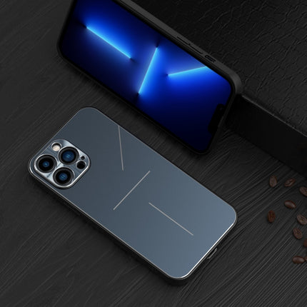 Estuche protector de TPU de metal a prueba de golpes con estilo de 3 líneas R-JUST RJ-52 para iPhone 13 mini, iPhone 13, iPhone 13 Pro, iPhone 13 Pro Max, iPhone 12 mini, iPhone 12, iPhone 12 Pro, iPhone 12 Pro Max